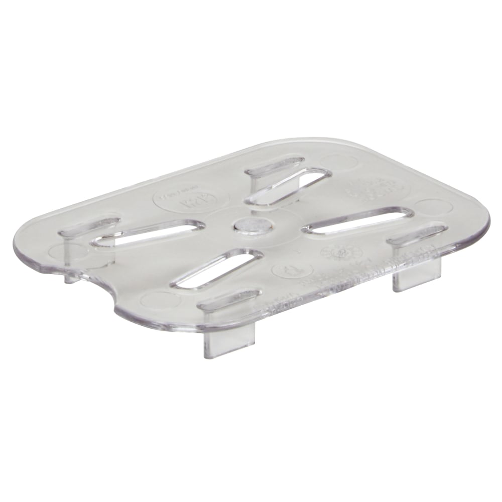 Cambro Camwear GN 1/8 Drain Shelves, 9/16inH x 3-1/16inW x 4-3/16inD, Clear, Pack Of 6 Shelves