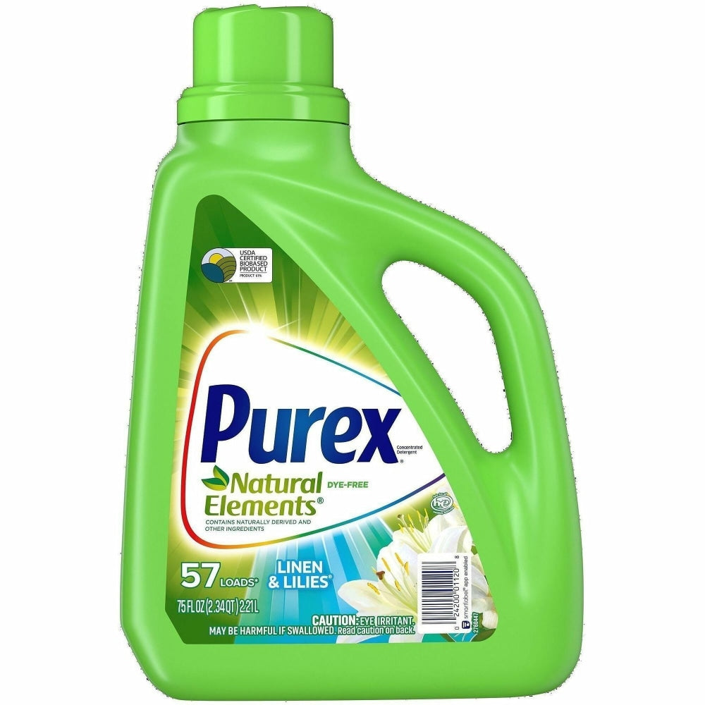 Purex Natural Elements Liquid Detergent, 75 fl oz, Lilies Scent, Case of 6 - 01120CT