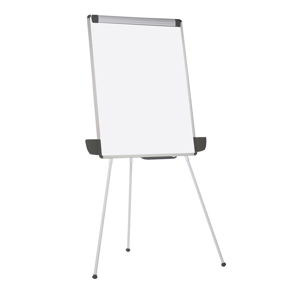 MasterVision Tabletop/Floor Tripod Non-Magnetic Dry-Erase Whiteboard Presentation Easel, 29in x 41in, Aluminum Frame With Silver Finish
