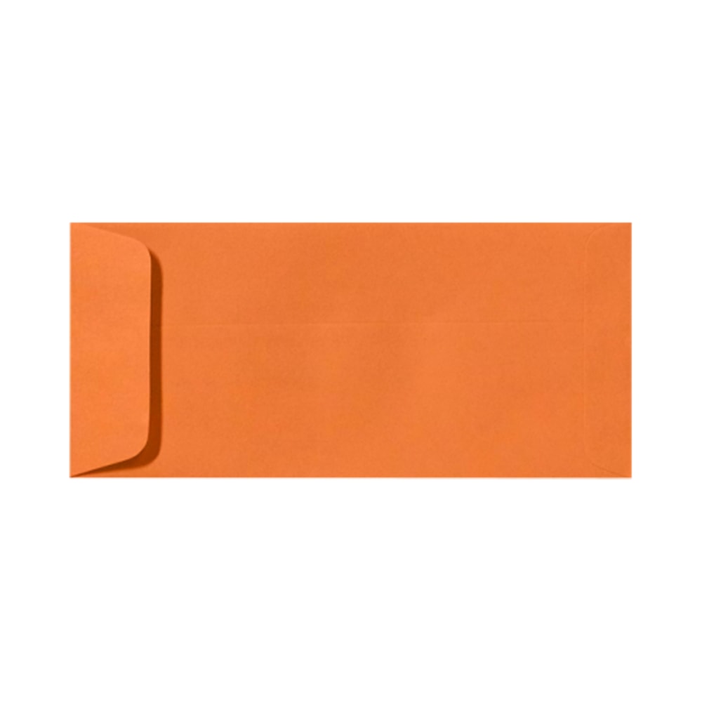 LUX Open-End Envelopes, #10, Peel & Press Closure, Mandarin Orange, Pack Of 250