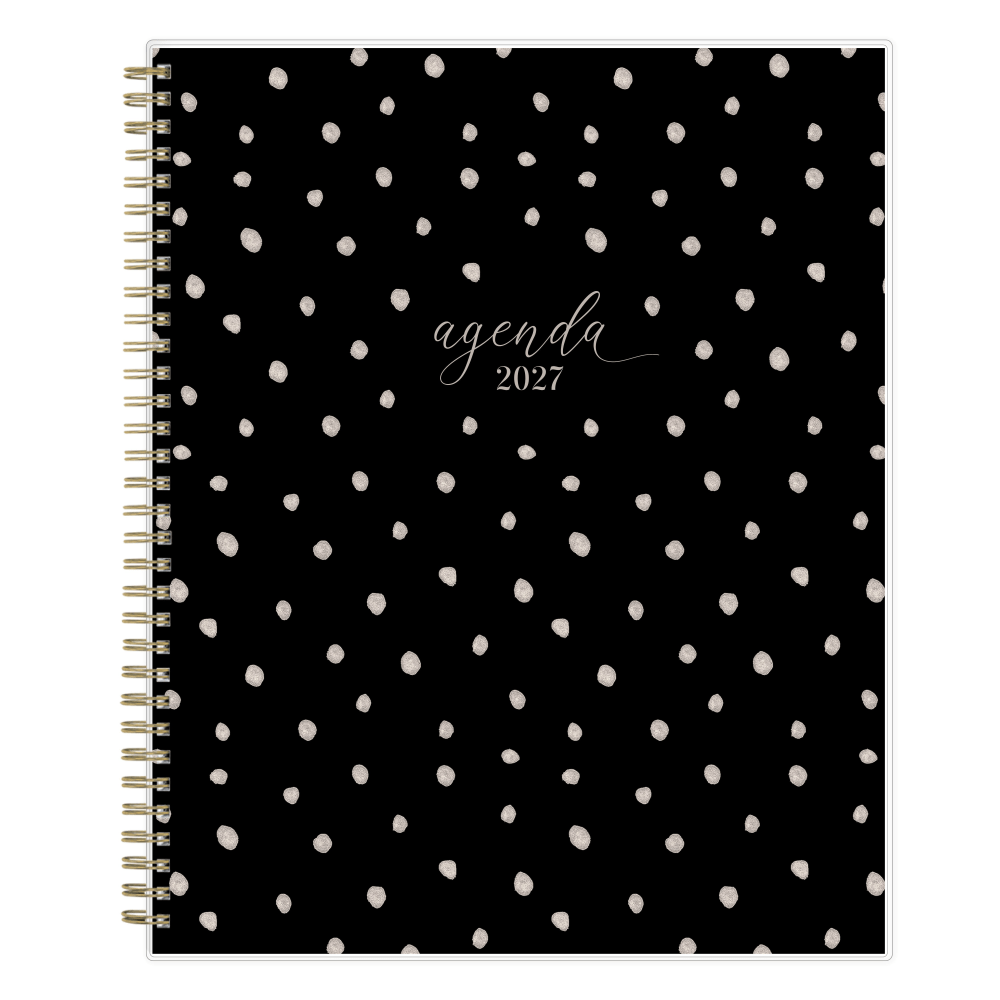 2027 Blue Sky Darcy Black Clear Weekly/Monthly Planning Calendar, 8.5x11, Safety Wirebound Safety, 158999