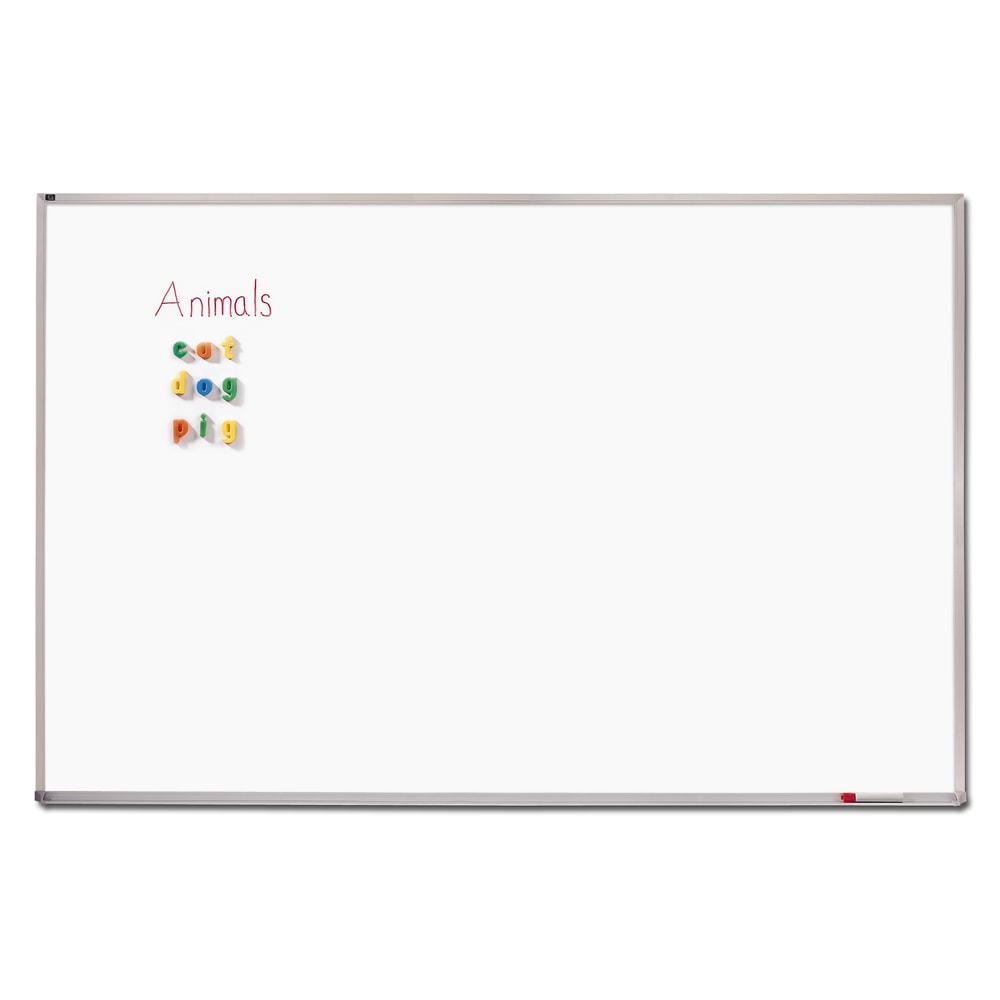 Quartet Non-Magnetic Melamine Dry-Erase Whiteboard, 96in x 48in, Aluminum Frame With Silver Finish