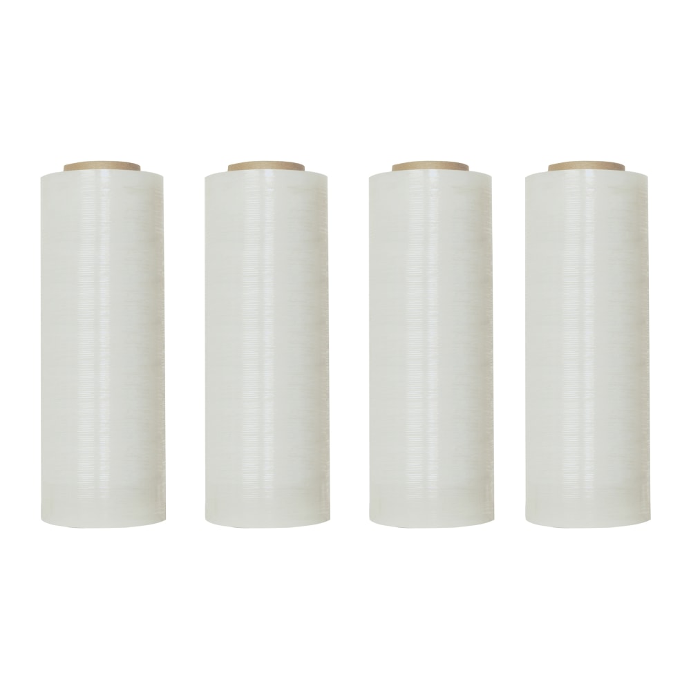 Office Depot Brand Stretch Wrap Film, Blown, 70 Gauge, 18in x 1500ft Rolls, Clear, Pack Of 4