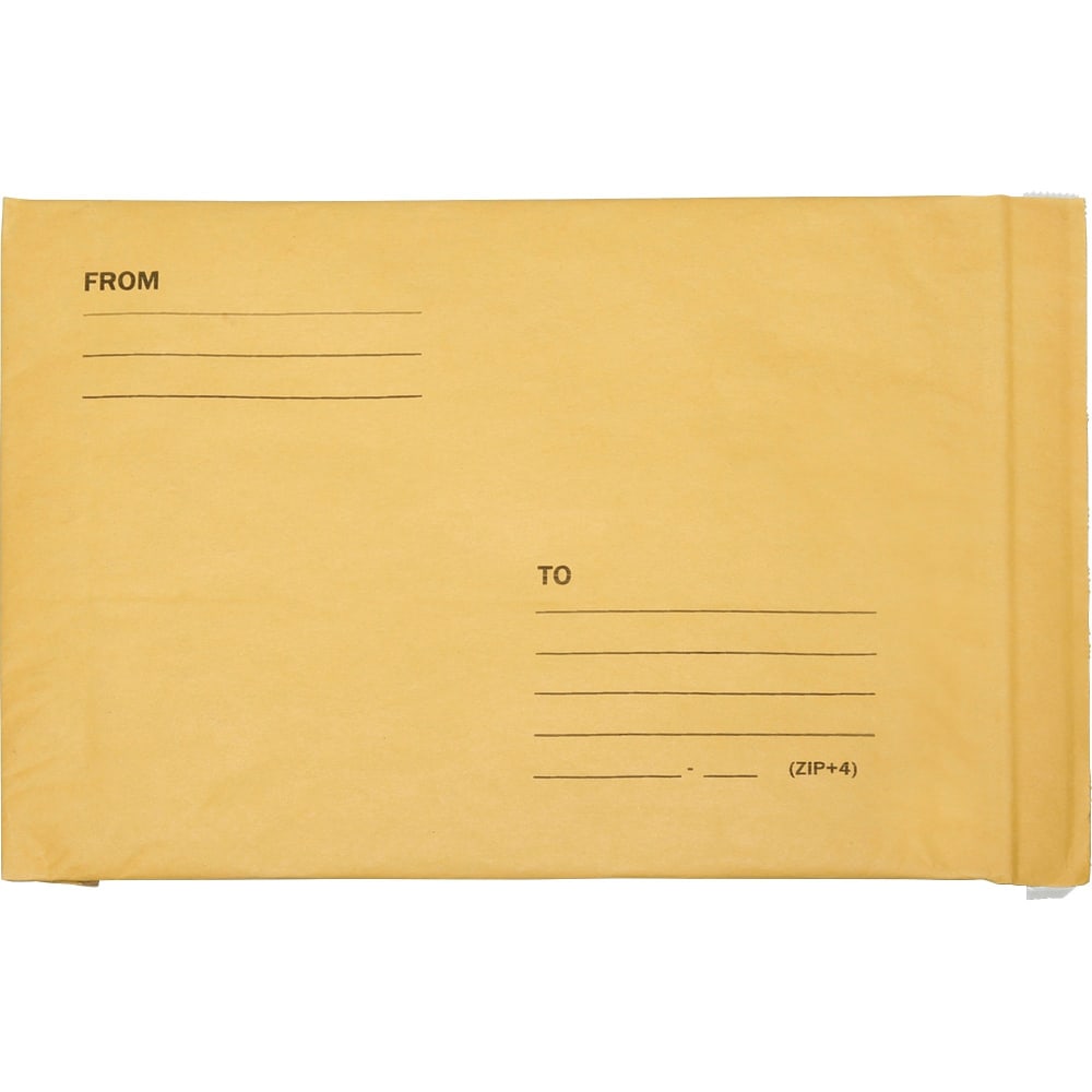 SKILCRAFT Kraft Lightweight Cushioned Mailers, 9 1/2in x 14 1/2in, Kraft, Pack Of 100 (AbilityOne 8105-00-117-9872)