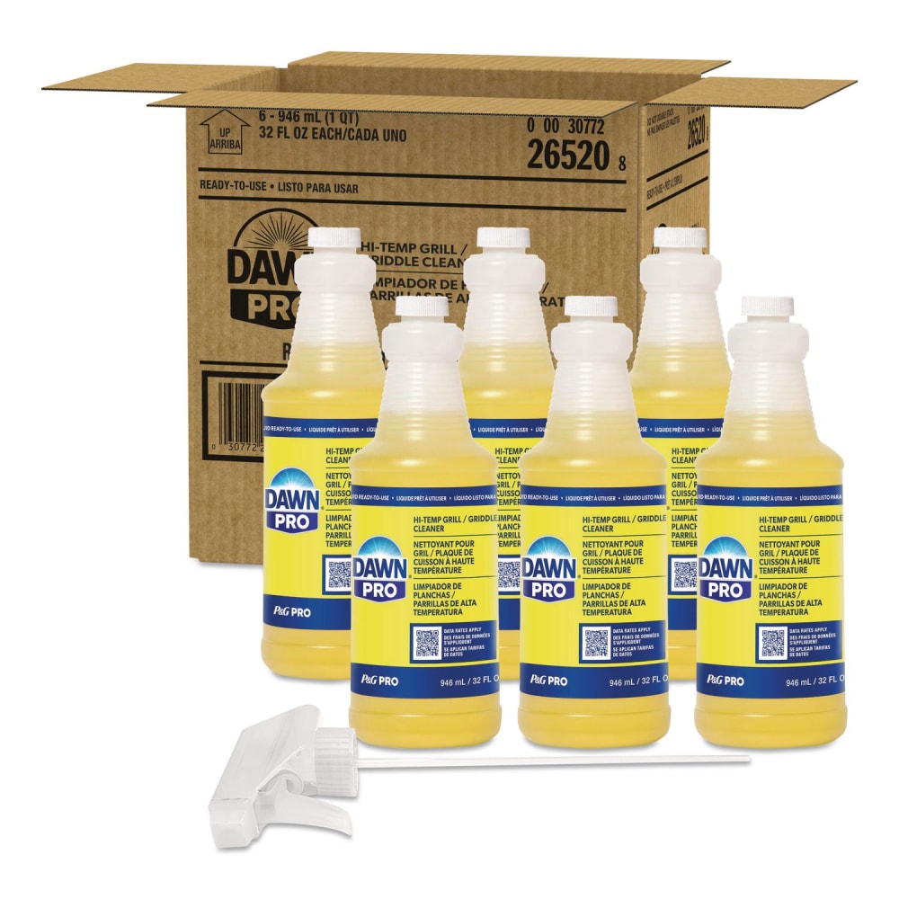DAWN PRO Hi-Temp Grill and Griddle Cleaner, 32 oz Bottle, 6/Carton