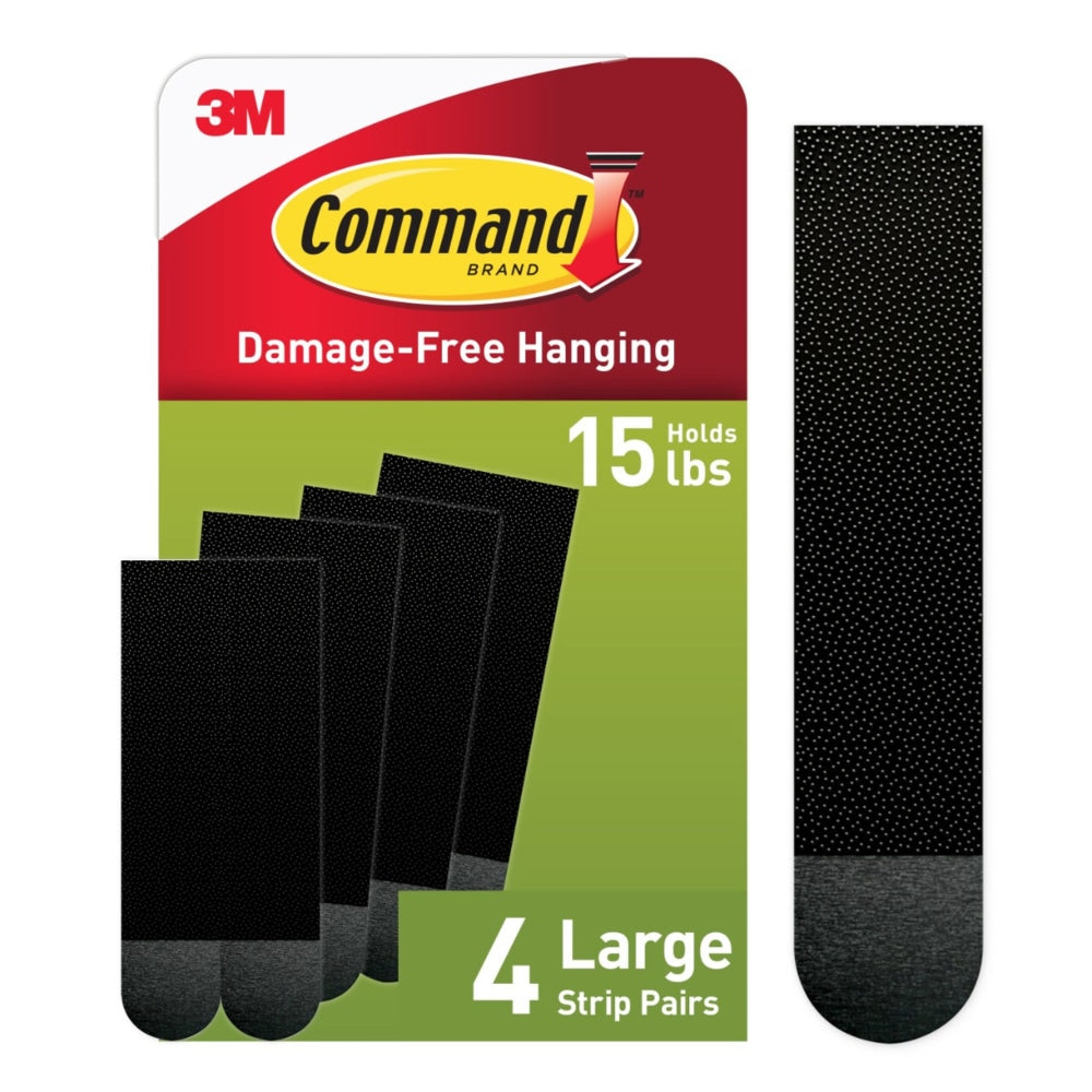 Command Large Black Picture Hanging Strips, 17206BLK