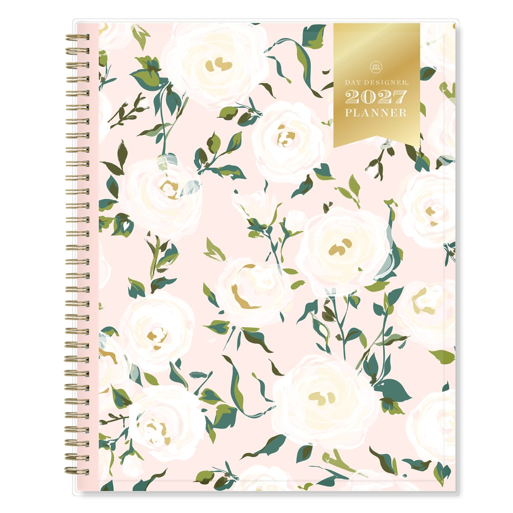 2027 Blue Sky Coming Up Roses Blush Weekly/Monthly Planning Calendar, 8.5x11, 0%, CYO, Jan-Dec, RY27
