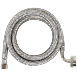 Certified Appliance Accessories Braided Stainless Steel Dishwasher Connector with FGH Elbow - 60in - Silver, Stainless Steel - DW60SSL