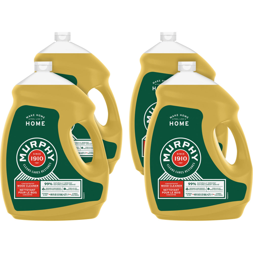Murphys Oil Soap Cleaner Concentrate, 145 Oz, Natural Scent, Carton Of 4 Bottles
