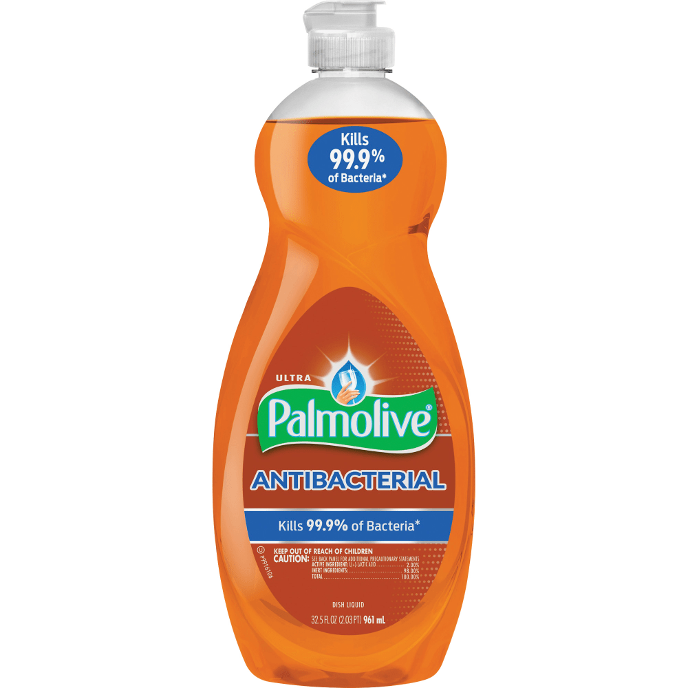 Palmolive Antibacterial Ultra Dish Soap - Concentrate - 35.2 fl oz (1.1 quart) - pH Balanced, Residue-free, Non-abrasive, Antibacterial - Orange