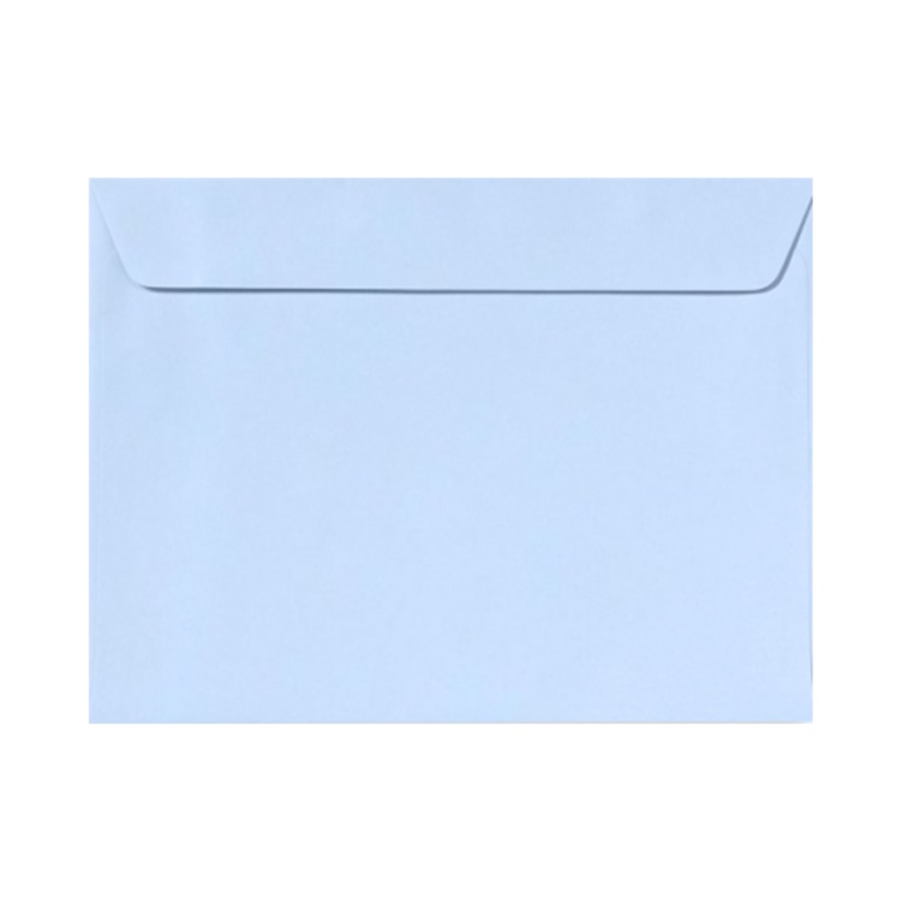 LUX Booklet 9in x 12in Envelopes, Gummed Seal, Baby Blue, Pack Of 50