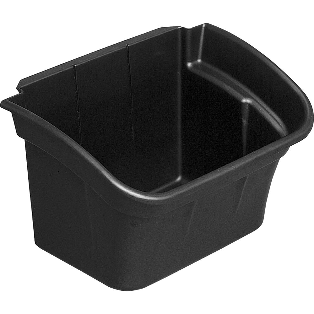Rubbermaid Commercial Utility Cart 4-gallon Bin, 12.1inL x 17inW x 12.5inH, Plastic, Black