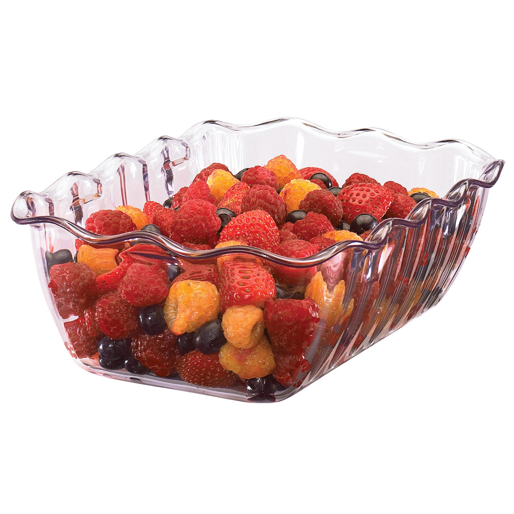 Cambro Plastic Deli Crocks, 2.2 Qt, Clear, Pack Of 6 Crocks