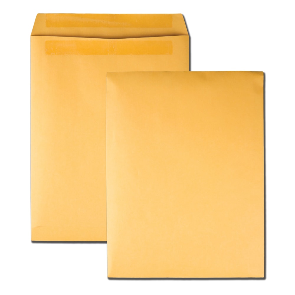 Quality Park Redi-Seal Catalog Envelopes, 10in x 13in, Self-Adhesive, Brown Kraft, Box Of 250