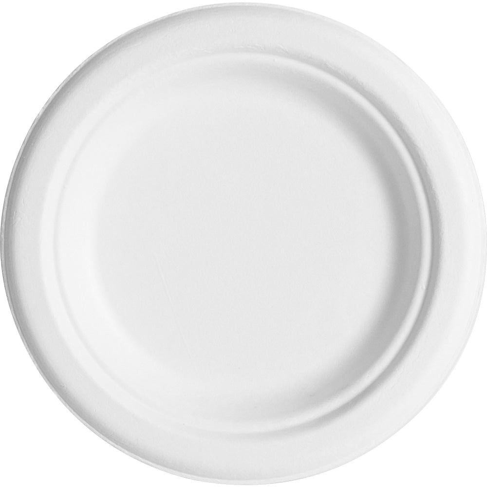 ECO-Products Sugarcane Plates, 6in, White, 20 Plates Per Pack, Case Of 50 Packs