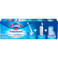 Clorox ToiletWand Disposable Toilet Cleaning System - ToiletWand, Storage Caddy, Disinfecting ToiletWand Refill Heads