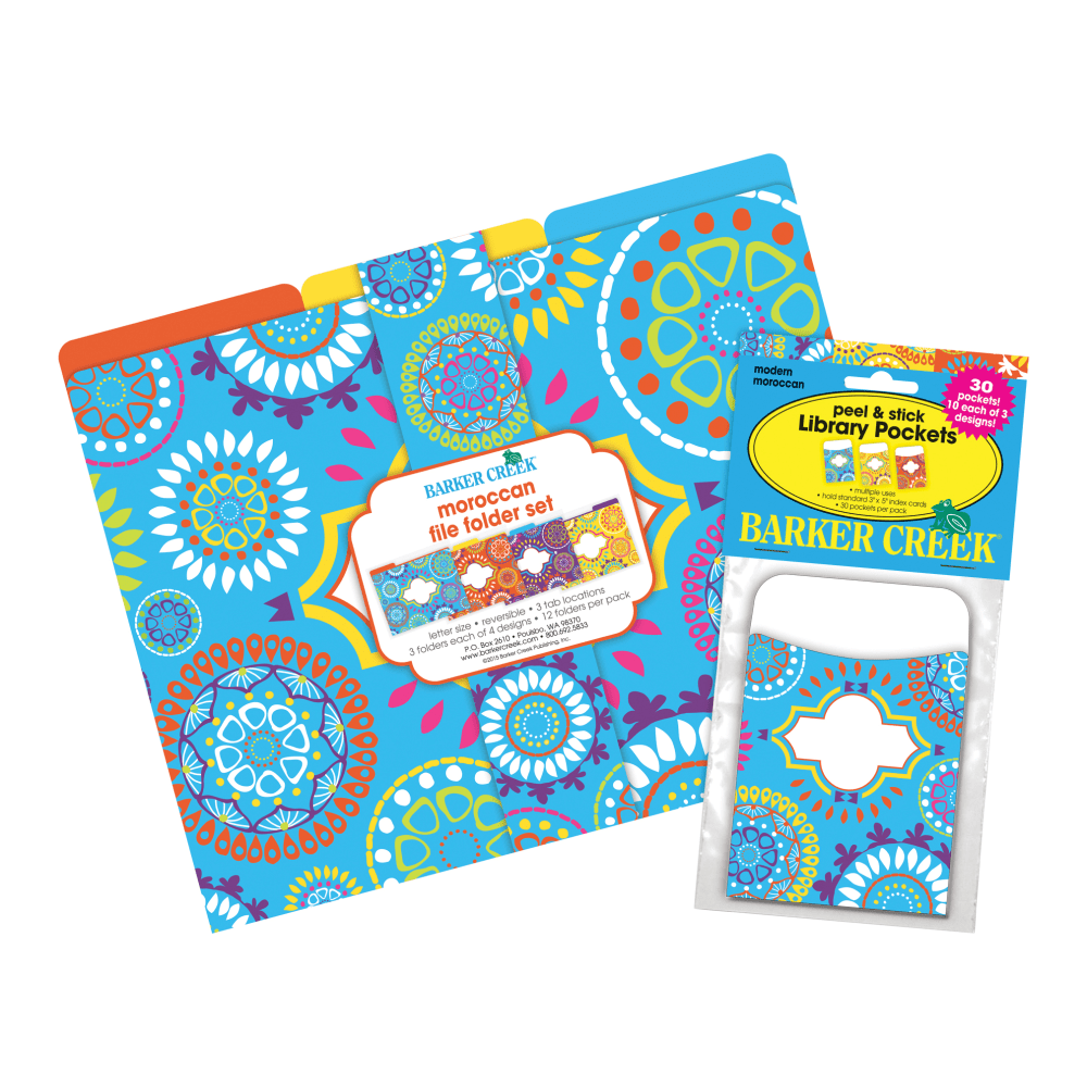 Barker Creek Folder/Pocket Set, 9in x 12in, Moroccan, Set of 42
