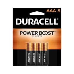 Duracell Coppertop AAA Alkaline Batteries, Pack of 8