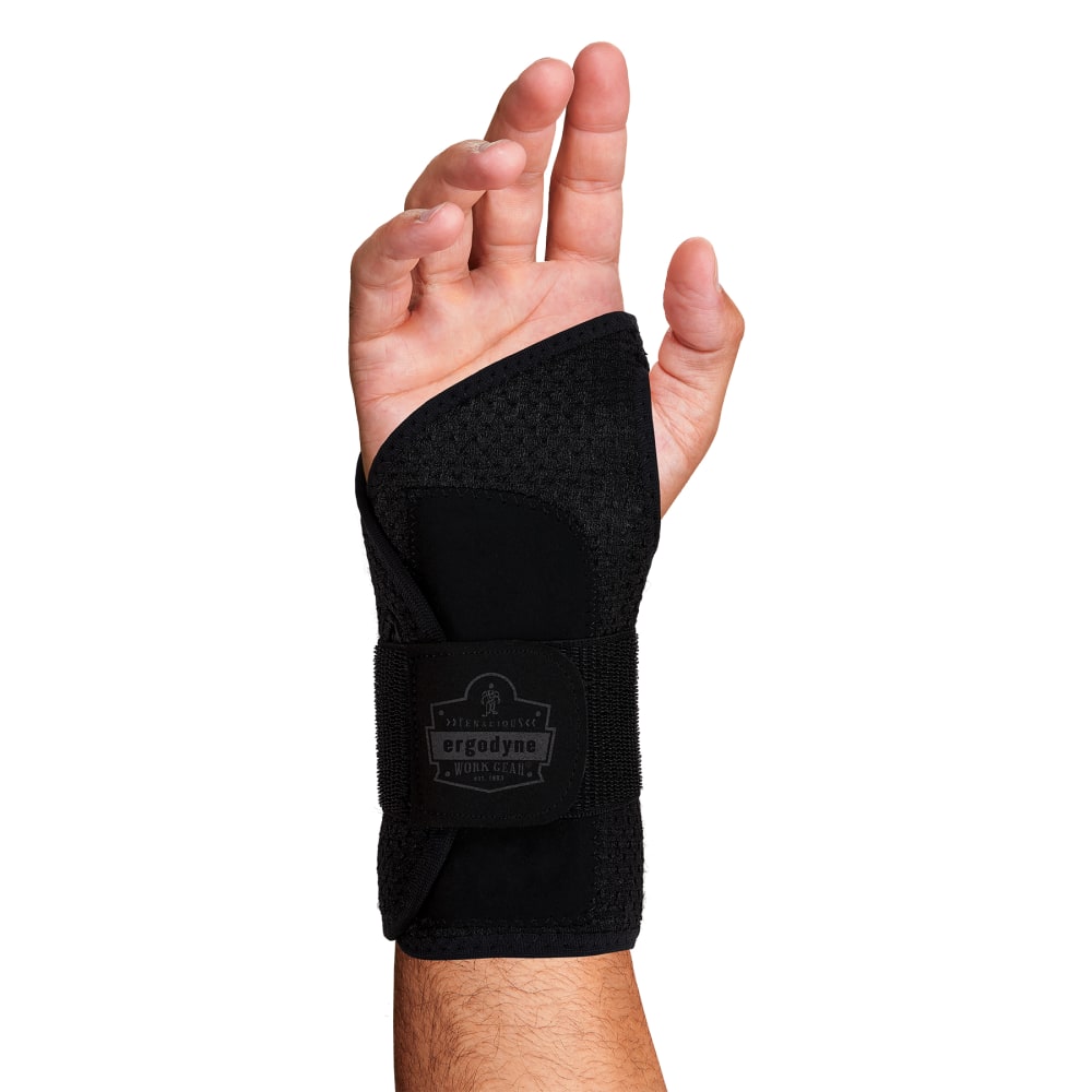 Ergodyne ProFlex 4005 Wrist Brace Support, Single Strap, L-Right, Black