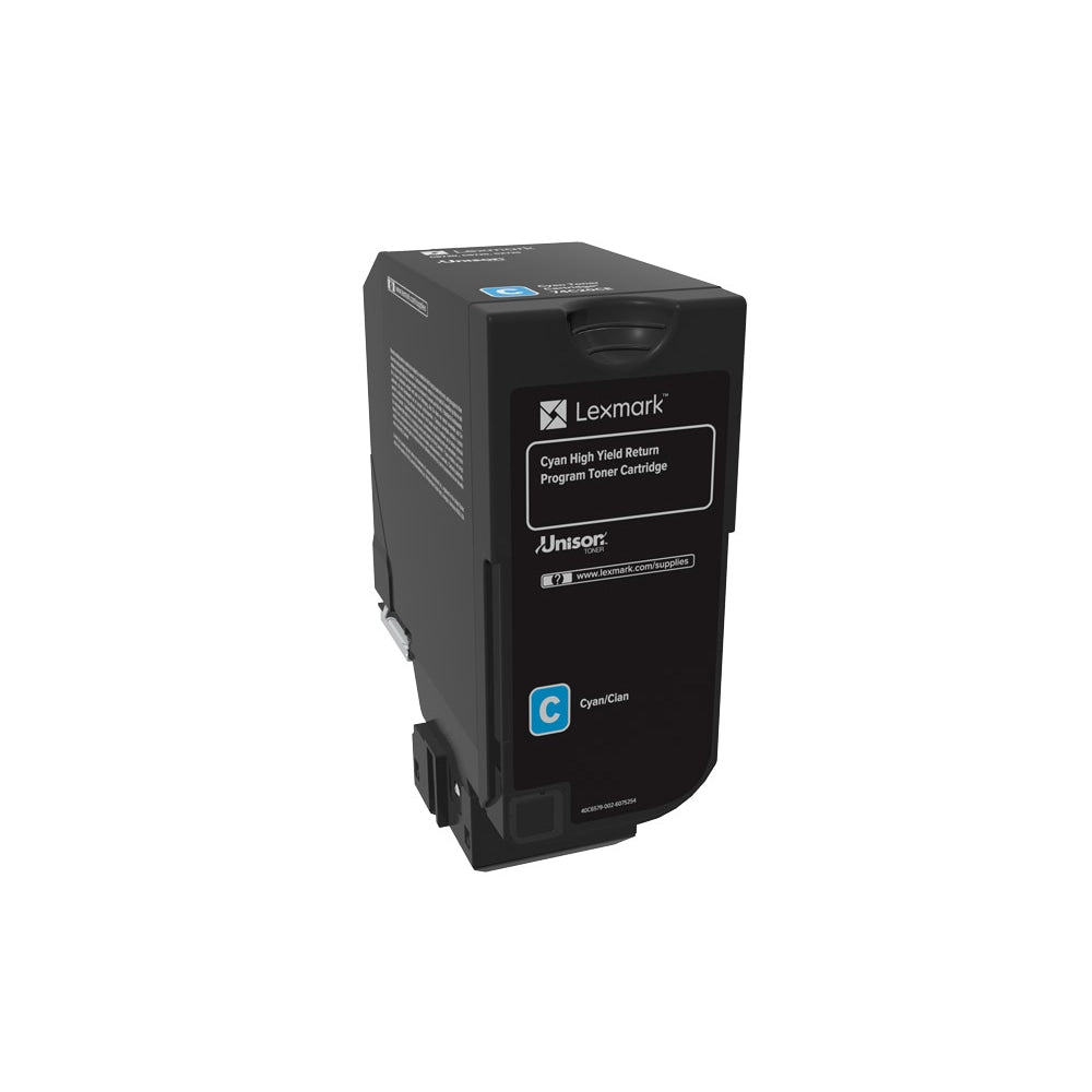 Lexmark 74C1HC0 Cyan High Yield Return Program Toner Cartridge
