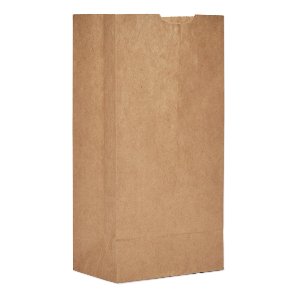 General Grocery Paper Bags, 9-3/4inH x 5inW x 3-3/16inD, Kraft Brown, Pack Of 500 Bags
