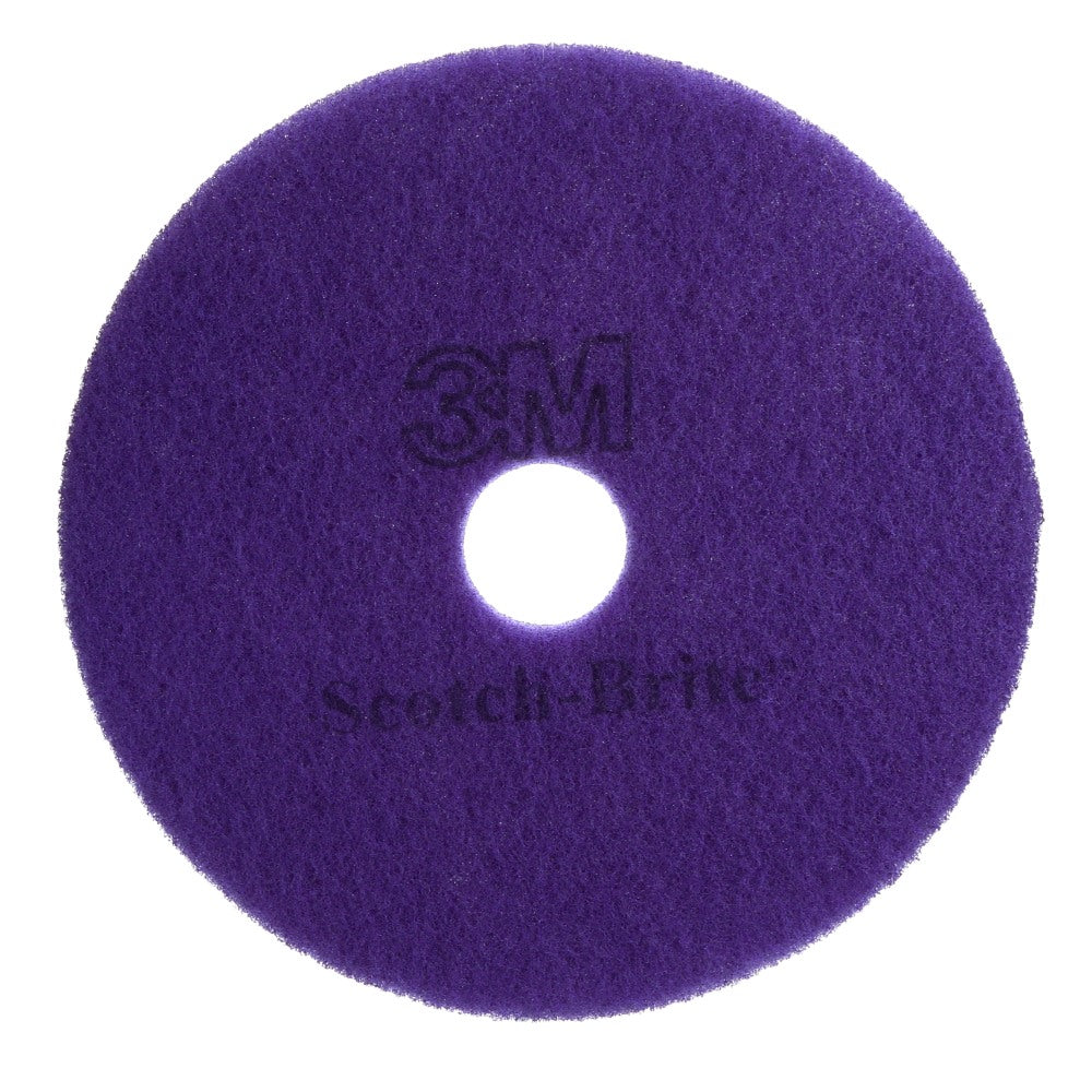 Scotch-Brite Diamond Floor Pads Plus, 13in, Purple, Pack Of 5 Pads