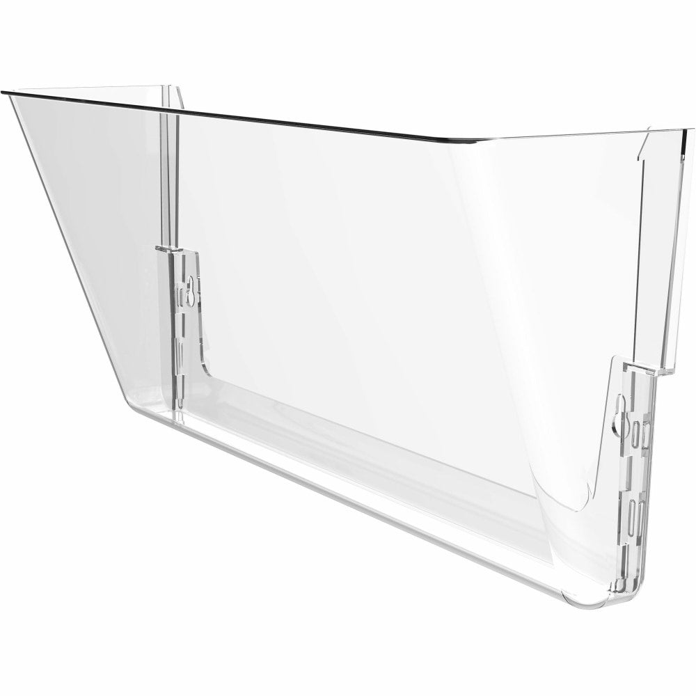 Storex Stacking Legal Size Wall Pocket, 7inH x 16inW x 4inD, Clear
