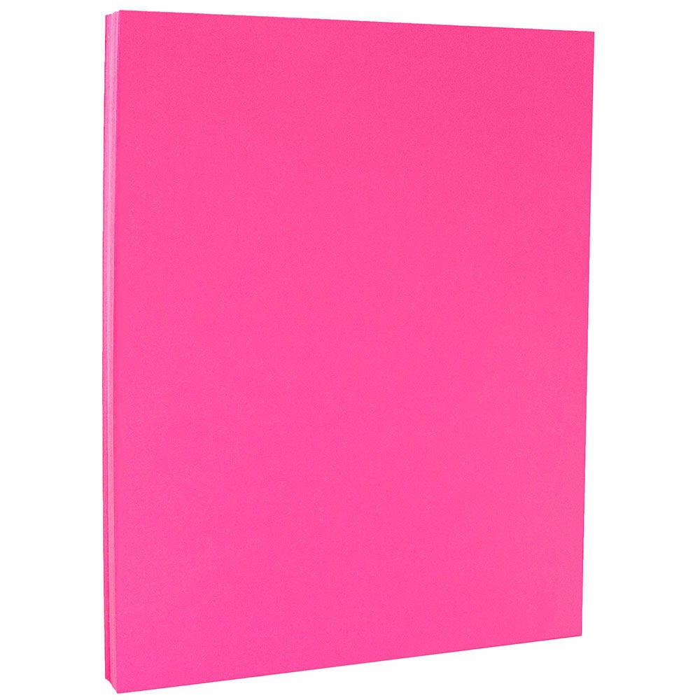 JAM Paper Card Stock, Fuchsia Pink, Letter (8.5in x 11in), 65 Lb, Pack Of 100