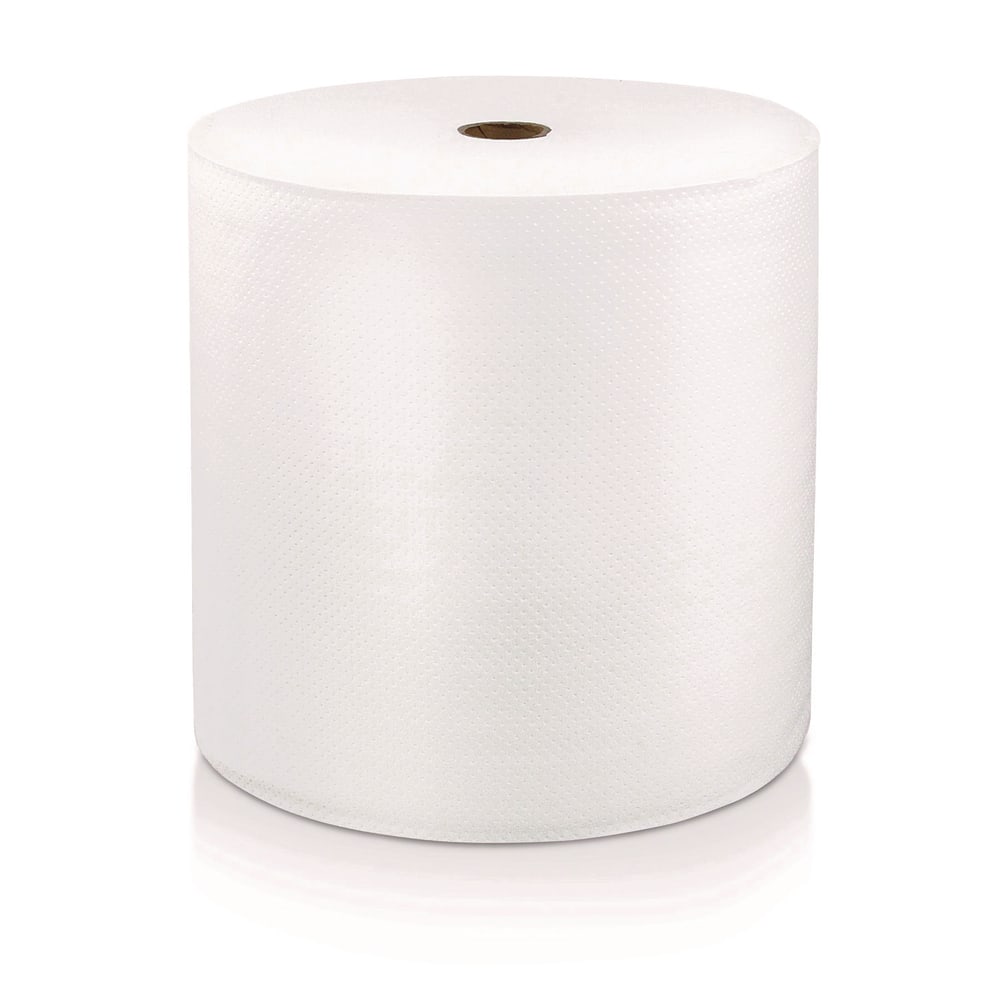 LoCor Hard Wound Roll Towel, 1-Ply, 8in x 1,000 ft, White, 6 Rolls/Carton