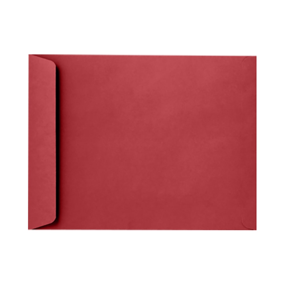 LUX Open-End 10in x 13in Envelopes, Peel & Press Closure, Ruby Red, Pack Of 50