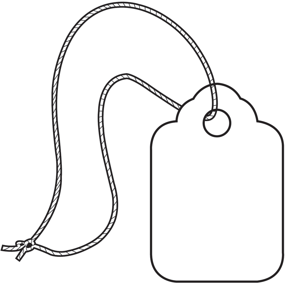 Partners Brand Merchandise Tags, 100% Recycled, 1 11/16in x 2 3/4in, White, Case Of 1,000