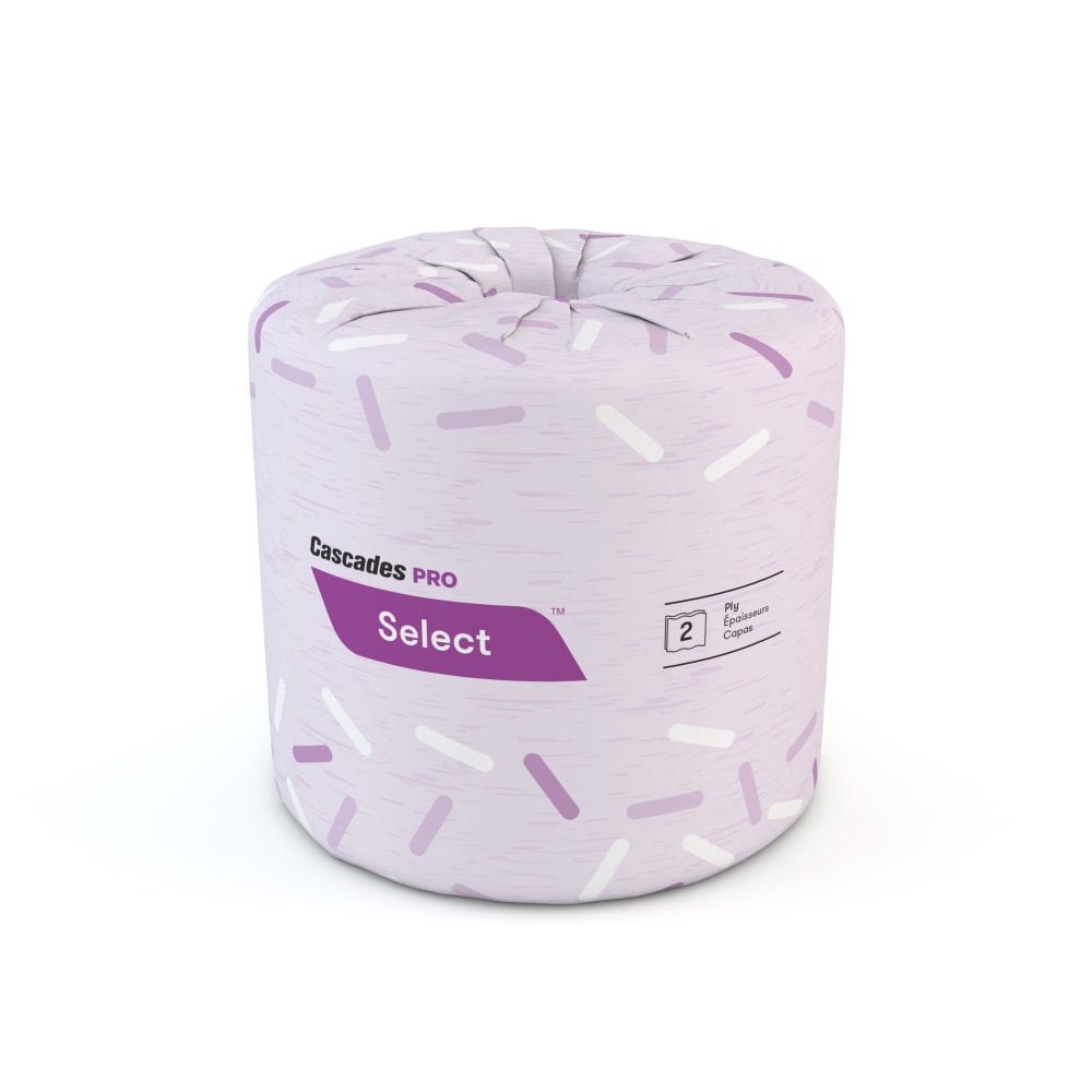 Cascades Select 2-Ply Toilet Paper, 500 Sheets Per Roll, Pack Of 96 Rolls