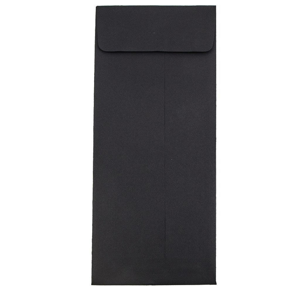 JAM Paper Policy Envelopes, #14, Gummed Seal, 30% Recycled, Black, Pack Of 25