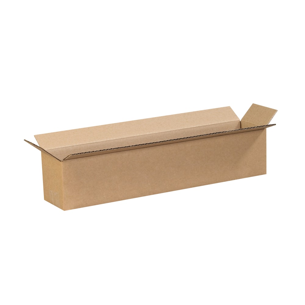 Partners Brand Long Corrugated Boxes, 20in x 4in x 4in, Kraft, Bundle of 25