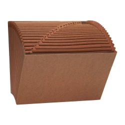 Smead TUFF Expanding File, 21 Pockets, A-Z, 12in x 10in, Letter Size, 30% Recycled, Brown