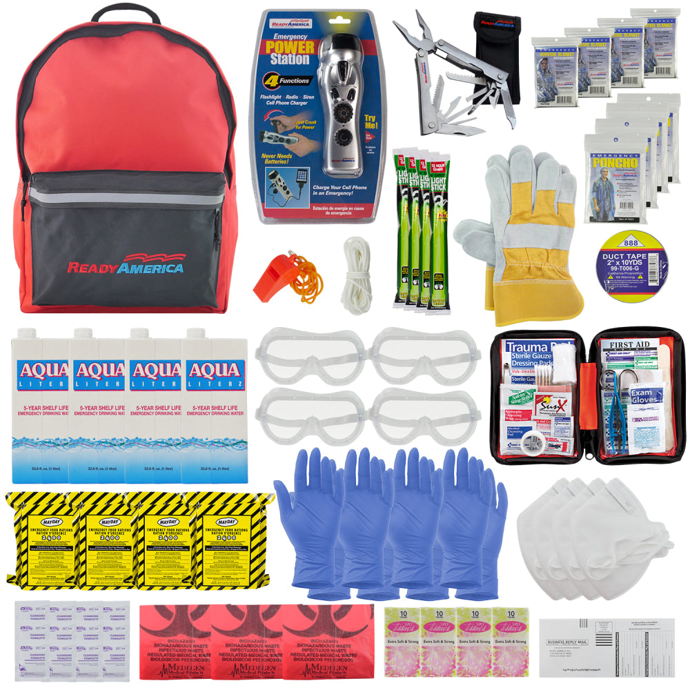 Ready America 4-Person 3-Day Deluxe Emergency Backpack