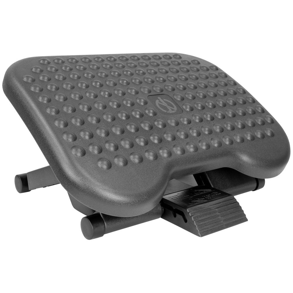 Mount-It! Ergonomic Adjustable Office Footrest, 17in x 13in, Black