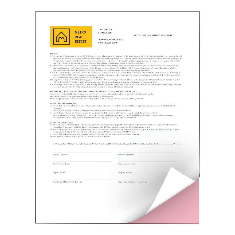 Xerox Revolution Premium Digital Carbonless Laser Paper, White/Pink, Letter (8 1/2in x 11in), 20 Lb, 92 Brightness, 2500 Sets Total, 250 Sets Per Ream