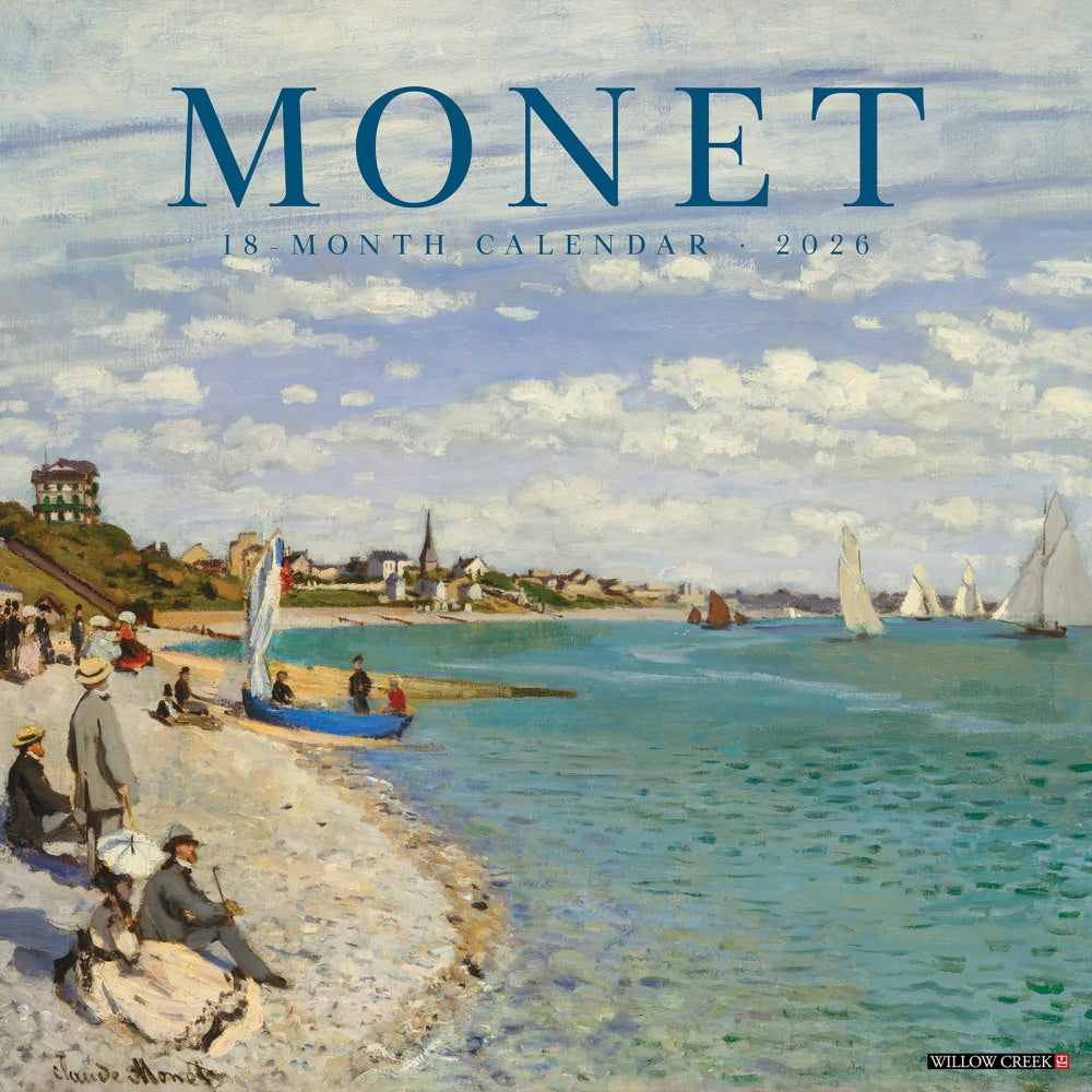 2026 Willow Creek Press Art & Design Monthly Wall Calendar, 12in x 12in, Monet, January To December, 51986