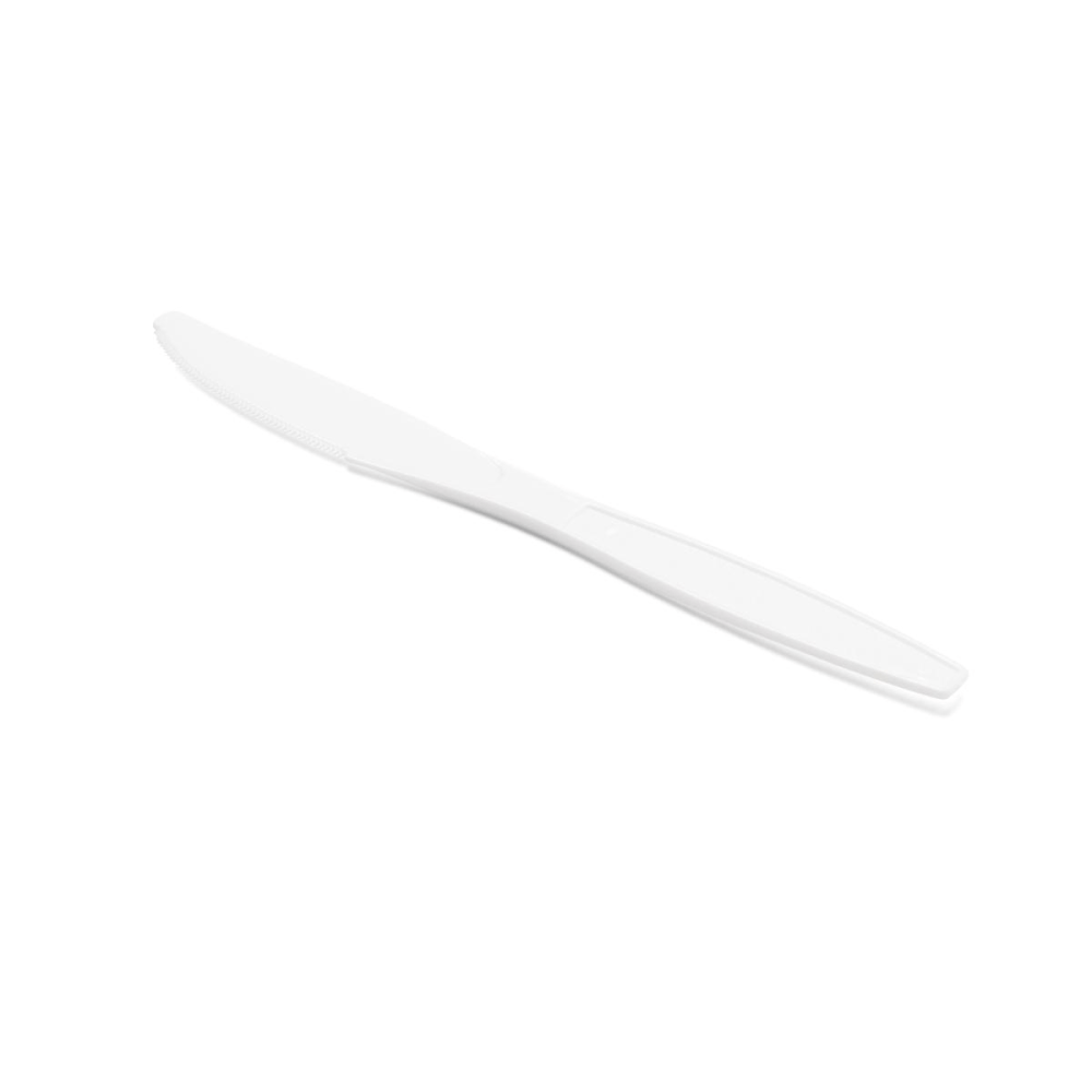 Medline Heavyweight Plastic Knives, White, Pack Of 1,000