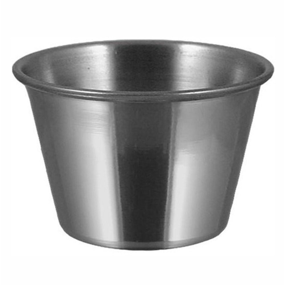 International Tableware Stainless Steel Sauce Cups, 2.5 Oz, Pack Of 12 Cups