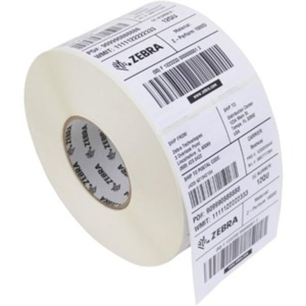 Zebra Tag Paper, U82585, 2 1/4in x 1in 3/8, Direct Thermal Zebra ZSelect 4000D, 7.5 mil, 1in Core