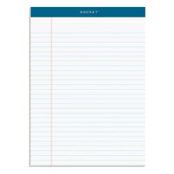 TOPS Docket Writing Pads, 8 1/2in x 11 3/4in, Legal Ruled, 50 Sheets Per Pad, White, Pack Of 12 Pads