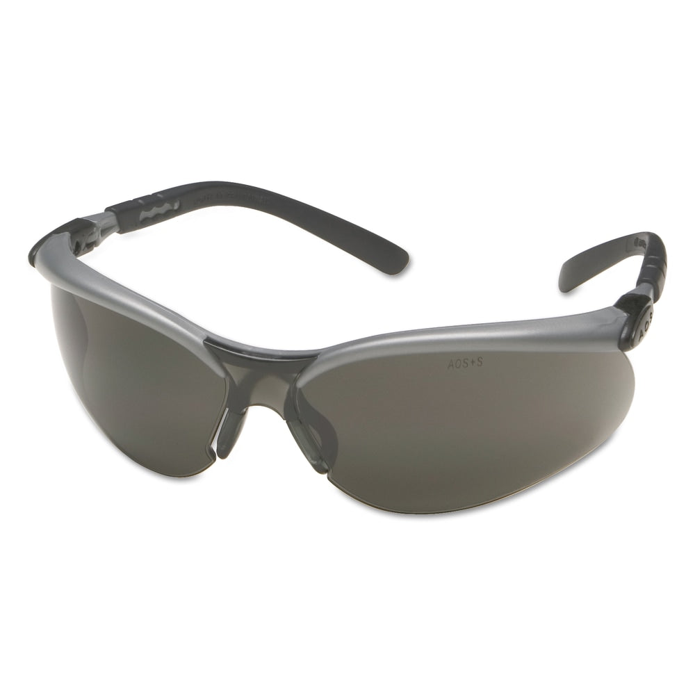 3M BX Safety Eyewear, Gray Lens, Anti Fog, Hard Coat, Black/Silver Frame, Nylon