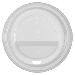 Genuine Joe Ripple Hot Cup Protective Lids, 10 - 16 Oz, White, Pack Of 50
