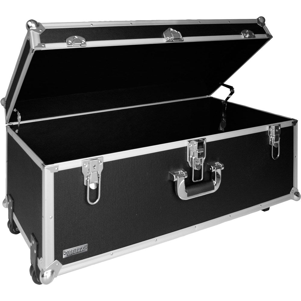 Vaultz XL Storage Chest, 14-1/4inH x 16-1/4inW x 30-3/4inD, Black