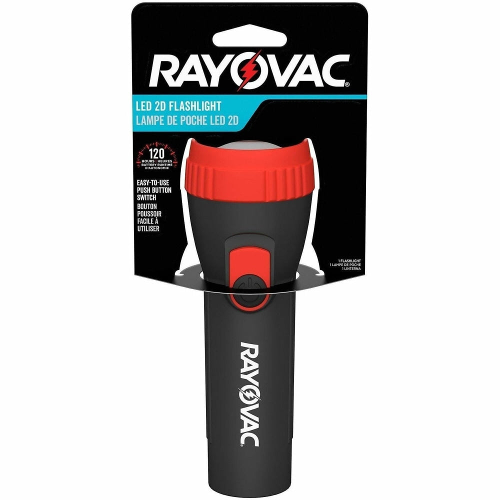 Rayovac Rayovac General Purpose LED Flashlight - LED - 2 - Battery - Black, Red - 1 Pack