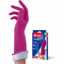 O-Cedar Playtex Living Gloves - Chemical, Bacteria Protection - Small Size - Latex, Neoprene, Nitrile - 166118