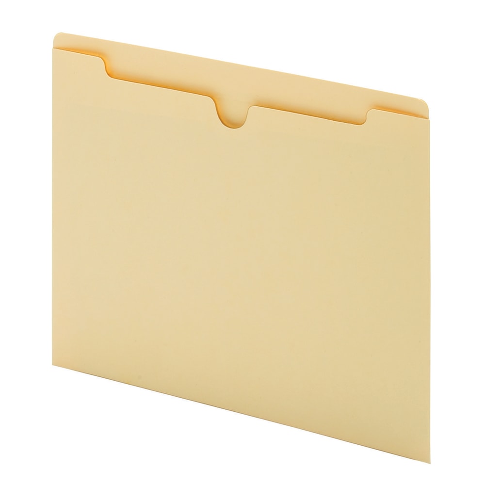 Office Depot Brand Double-Top Flat File Jackets, 8 1/2in x 11in, Letter Size, Manila, Pack Of 25