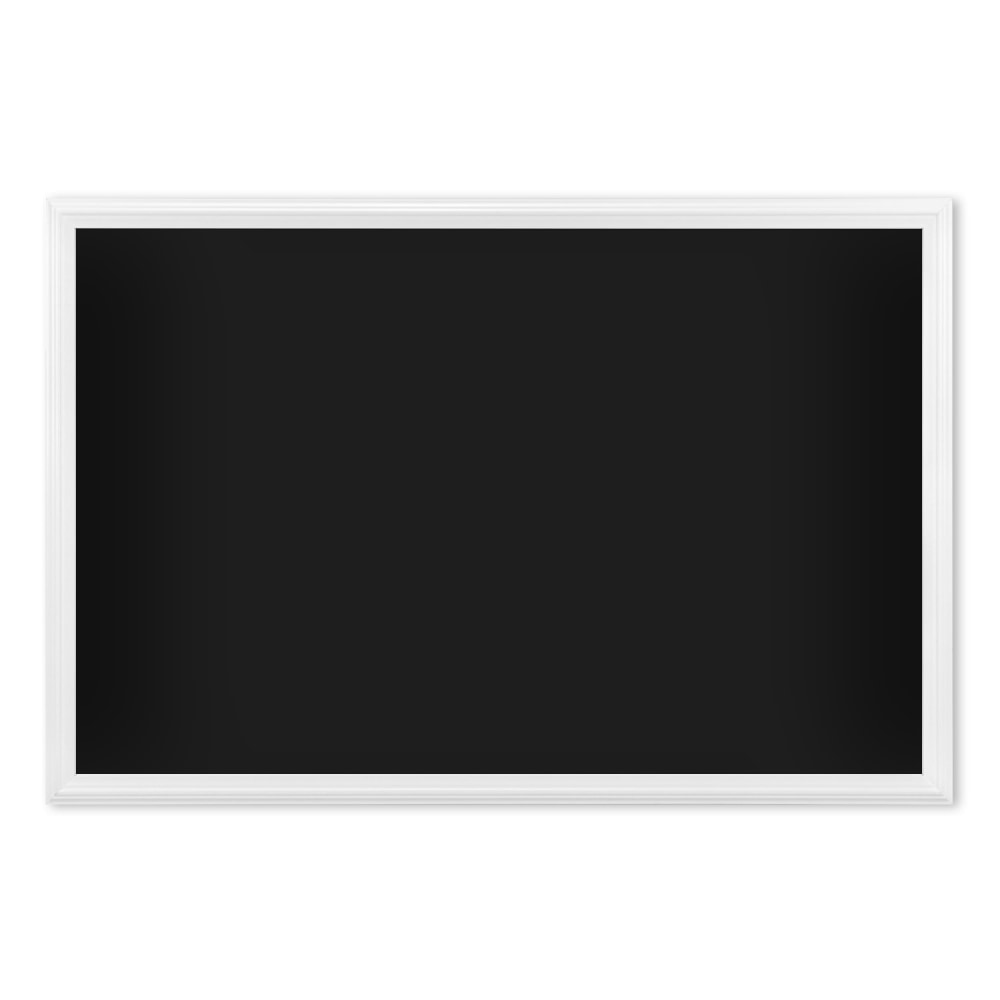 U Brands Magnetic Chalkboard, 30in X 20in, White Decor Frame (2073U00-01)